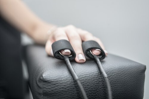 The polygraph machine.