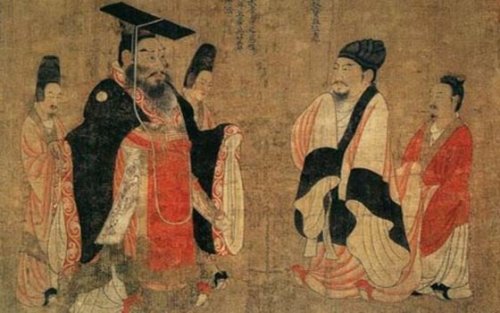 maleri af kinesere i gamle kinesiske fabler