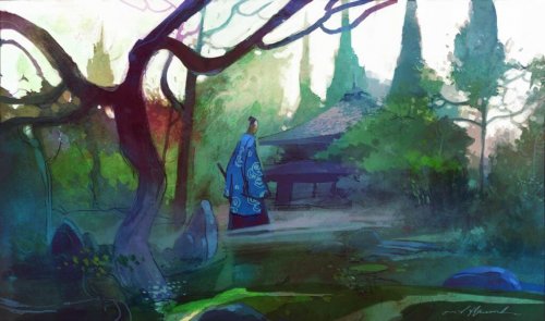 Zen master in the woods.