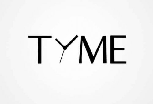 time skrevet med et ur i stedet for i