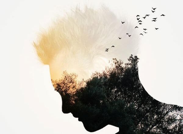 This picture depicts a man thinking about telling lies.