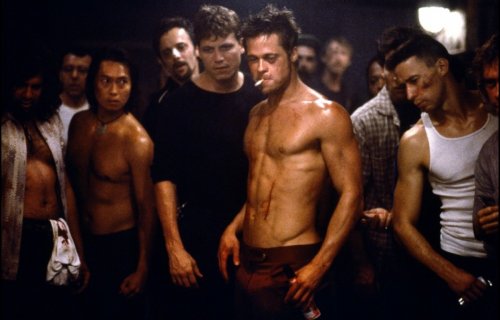 Brad Pitt in Fight Club.
