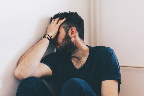 Man struggling with addiction