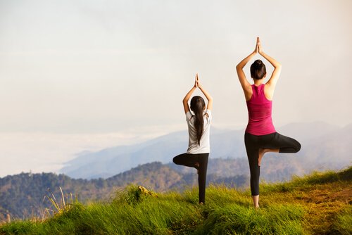 Tree pose.