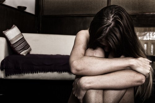 An upset woman.