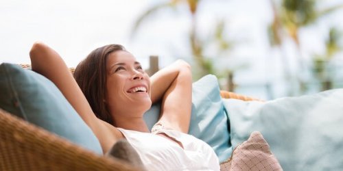 Woman resting representing loving ourselves.