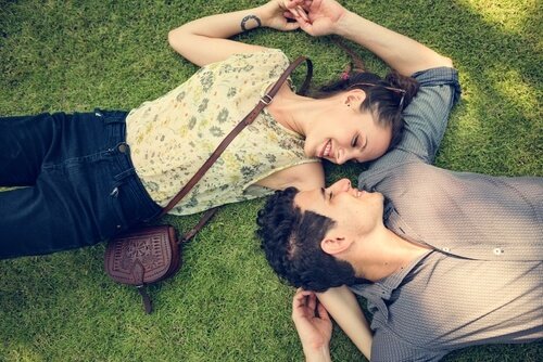 Laying in the grass is a hobby.