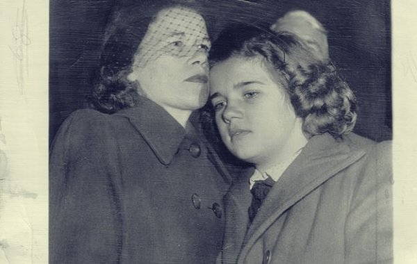 Sally with her mother.