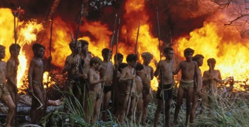 The Lord of the Flies begins as a utopia but soon descends into chaos.