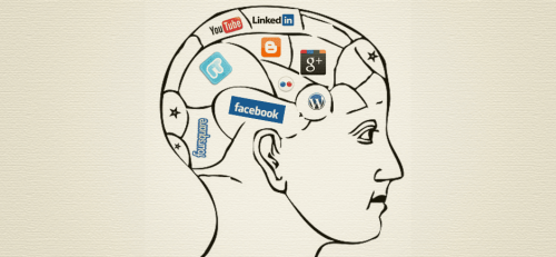 A brain with social networks.