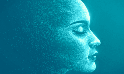 A woman using intuition and instinct.