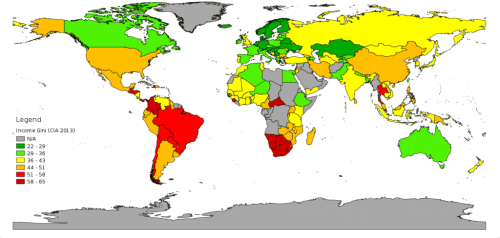Global inequality index.