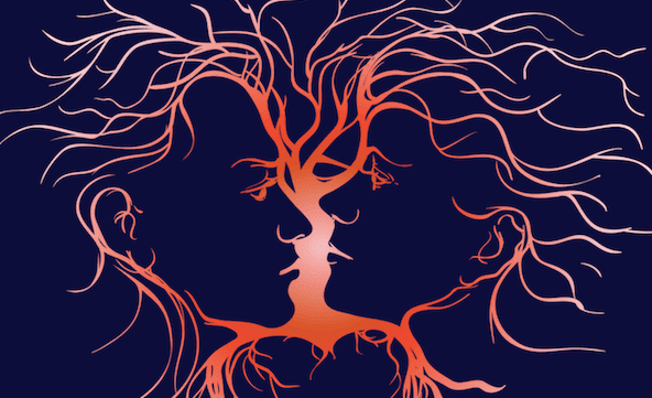 Partners looking at each other representing emotional intelligence.