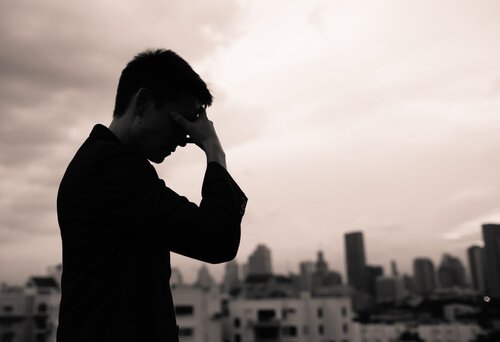 A sad man.