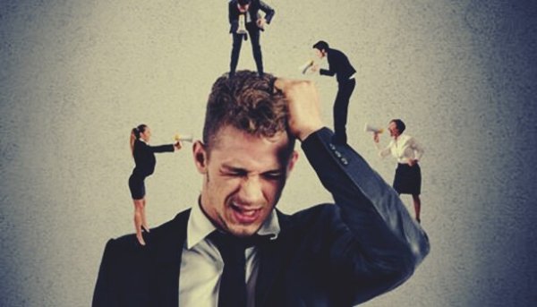 Boy being harassed by colleagues.