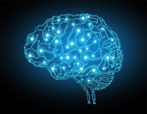 Blue lights in the brain.