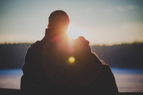 Couple enjoying time together after me time.