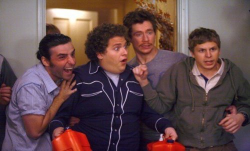 A group of male actors representing obesity on television.