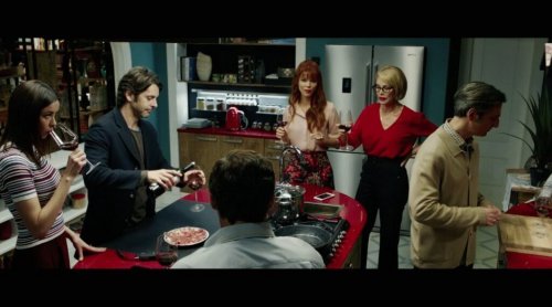 Friends making a toast and celebrating.