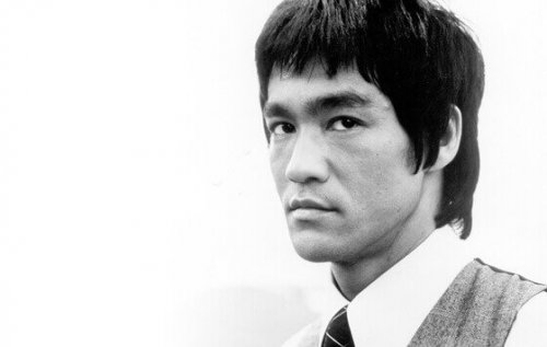 Portrait of Bruce Lee.