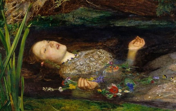 This art represents Ophelia from Hamlet who is similar to Ofelia from Pan's Labyrinth.