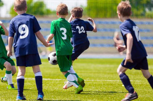 Children playing sports.