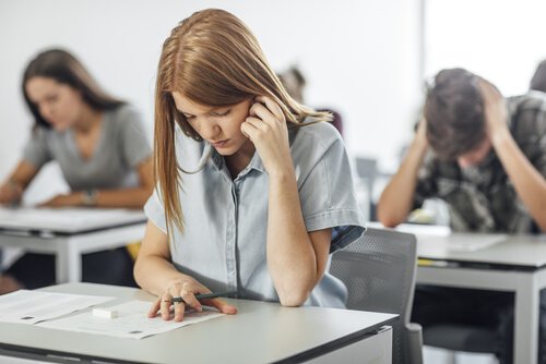 By studying with other people beforehand, taking a test may become easier.