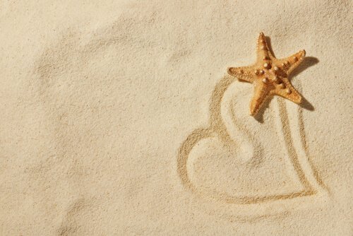 Drawing in the sand is one of our art therapy exercises.