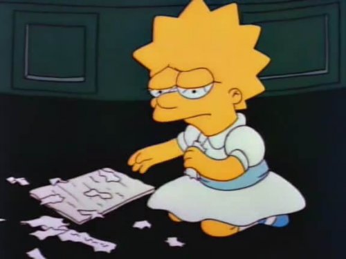 Sad Lisa Simpson.
