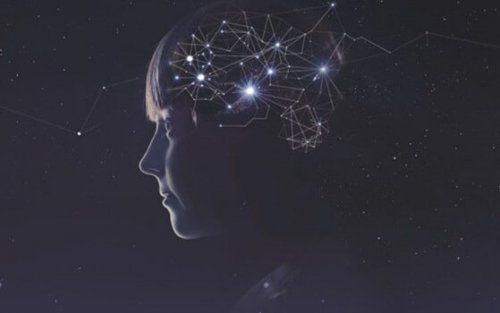 Girl with constellations in her brain.