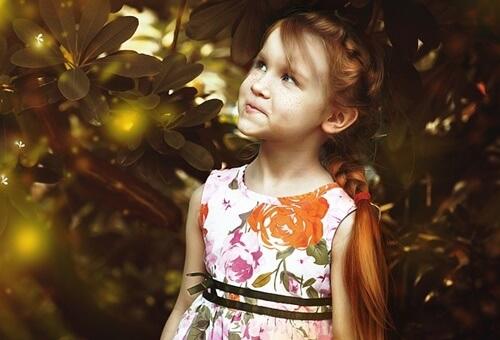 Little girl smiling.