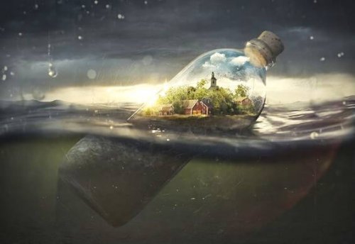 House in a bottle.
