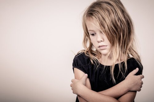 A grieving girl.