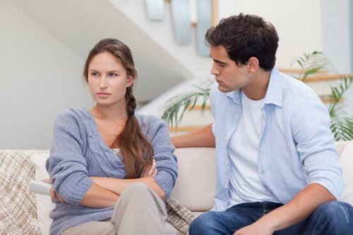 A couple representing the concept of listening without empathy.