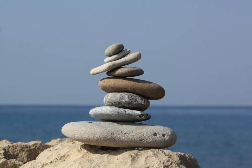 A pile of stones.