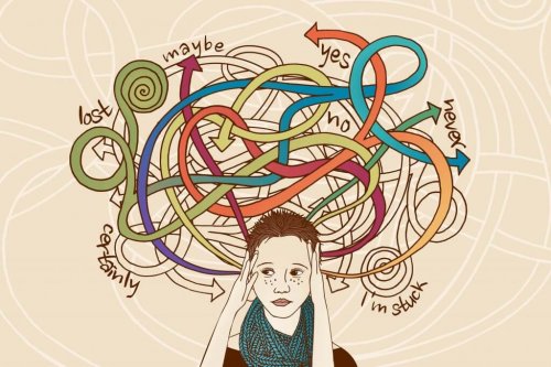 A stressed person thinking about all the possibilities.