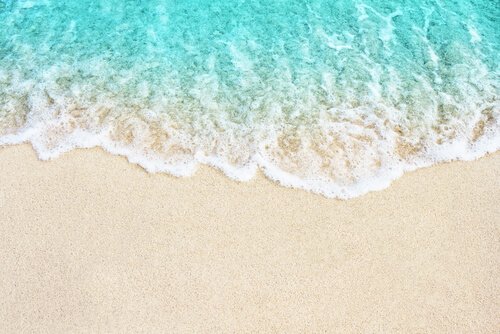 A wave on the beach.