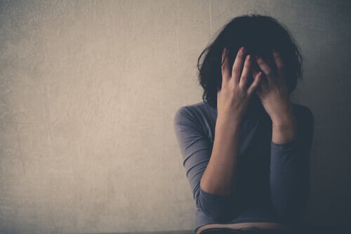 Distressed woman.