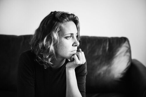 Thinking woman.