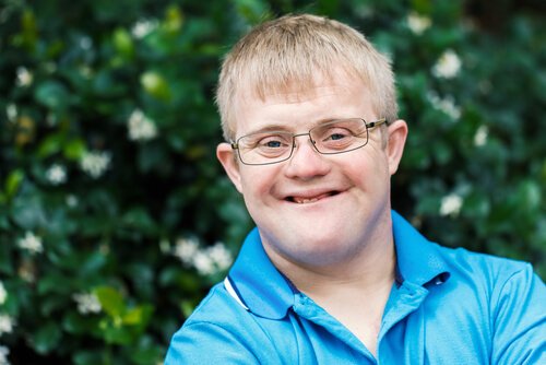 A boy with an intellectual disability.