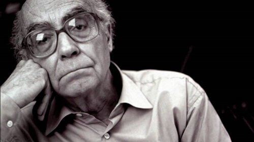 A photo of José Saramago.