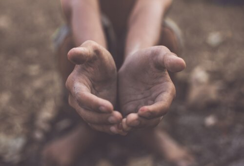 A pair of open hands.