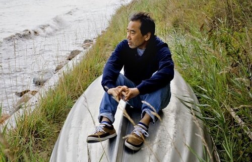 Haruki Murakami by the shore.