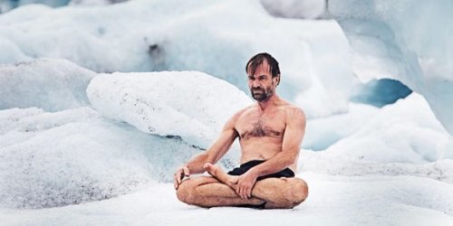 Wim Hof on ice.