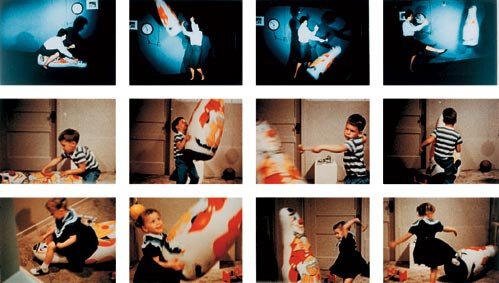 Stills from the Bobo doll experiment.