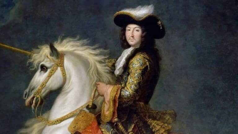 Painting of Louis XIV as a soldier.
