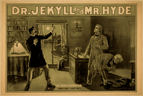 Promo poster for Strange Case of Dr. Jekyll and Mr. Hyde. A film about the good and evil duality.