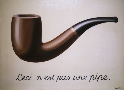 Magritte's painting of the semiotic function.