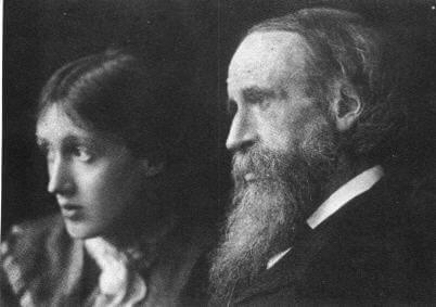 Virginia Woolf and her dad.