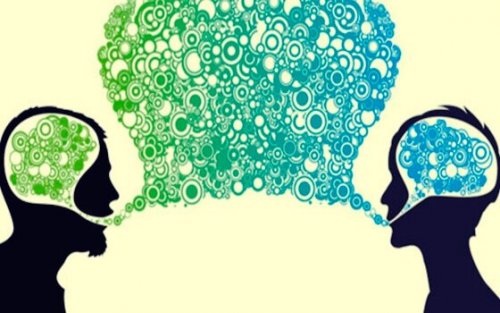 Two people exchanging ideas.